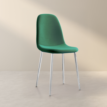 Sera Jade Velvet Chair w/ Chrome Legs