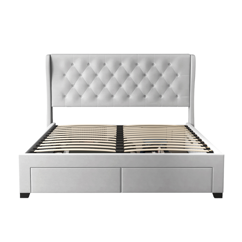 Brittany Grey 4 Drawer Storage Bed – aykah